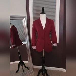 Elegant Burgundy Women's Blazer